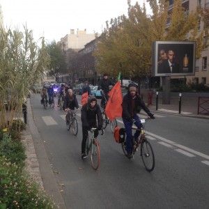 Bike blockade demonstration (the police were close behind)