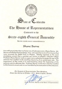 2011 Burns Commendation