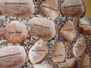 Part of the 'rock pile' outside HR on the third floor of Spencer.