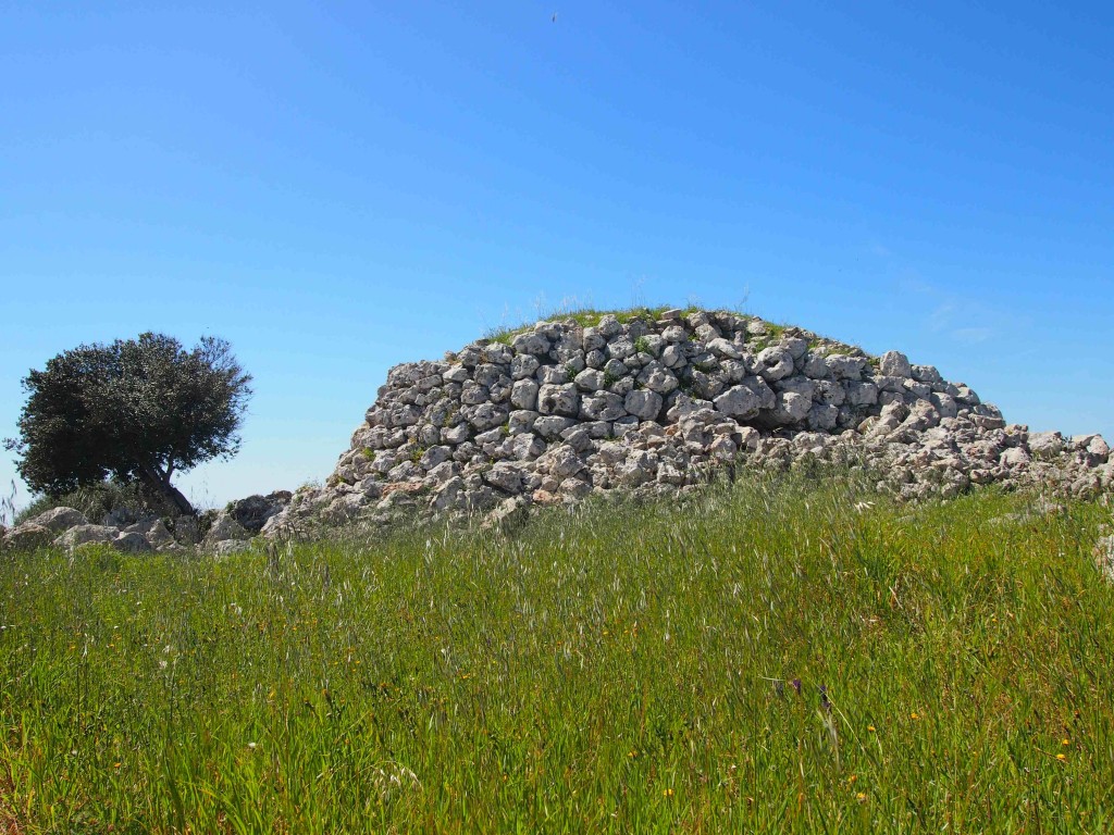 Another watchtower constructed by the indigenous inhabitants of Menorca, the Talayotic. This one is a part of a much larger archaeological site containing the intact foundations of several houses and temple structures. 