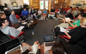 Dennis McEnnerney's Freedom and Authority class at Baca. Photo by Kirk Speer.
