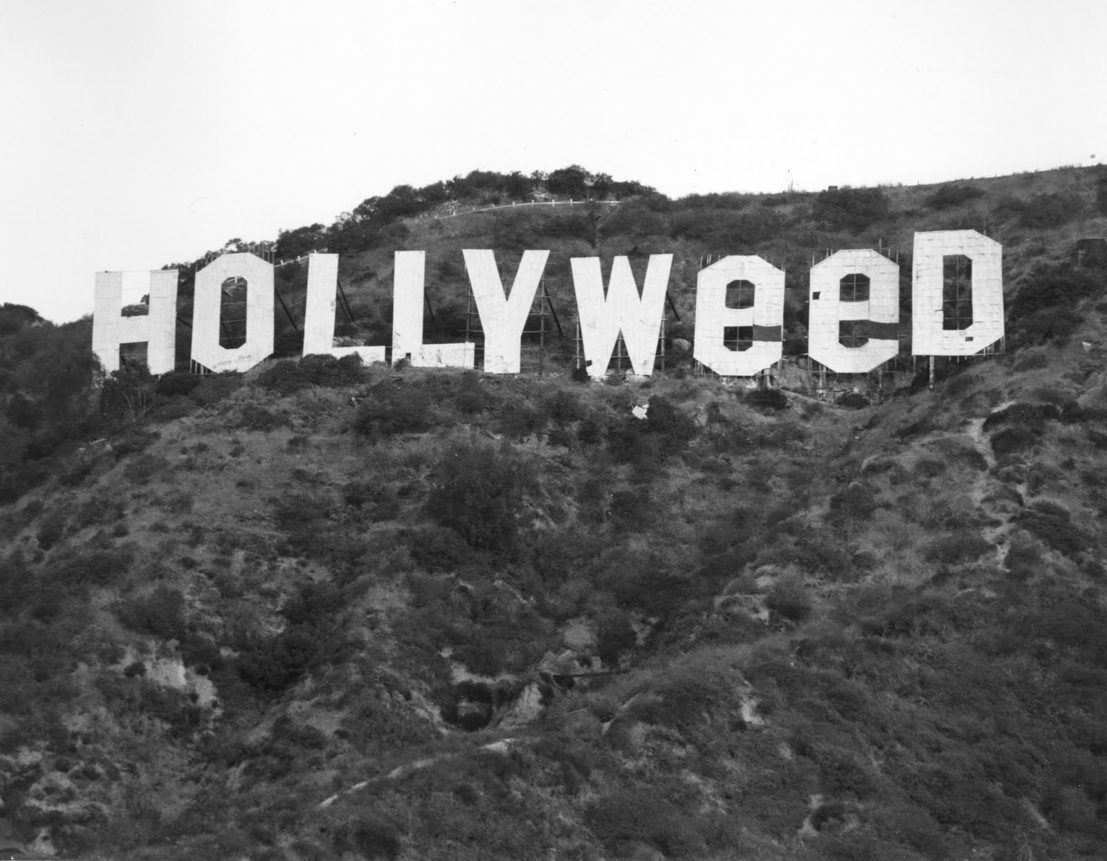 Hollywood aka Hollywoodland Los Angeles suburb famous sign surveying Valley1B 