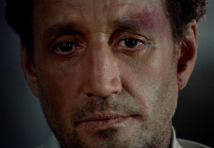 final shot of Dominguez (played by Roy Scheider) being vulnerable