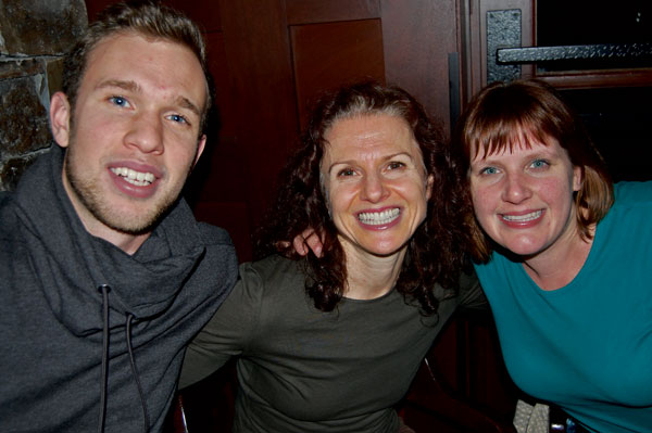 Geoff Wood '13, Nina DeConcini '85, and Spanish Teacher Jessica Dover
