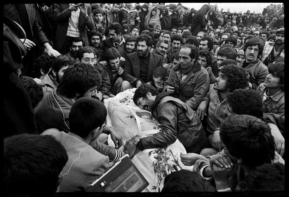 Iranian Revolution, Tehran, Iran, 1978 Burnett arrived in Tehran the day after Christmas 1978, unaware of the degree of political unrest around him. Within hours, he was on the streets, in the middle of a gunbattle. “Every burial became a political event,” he notes, “where the shah and the U.S. were railed against.”