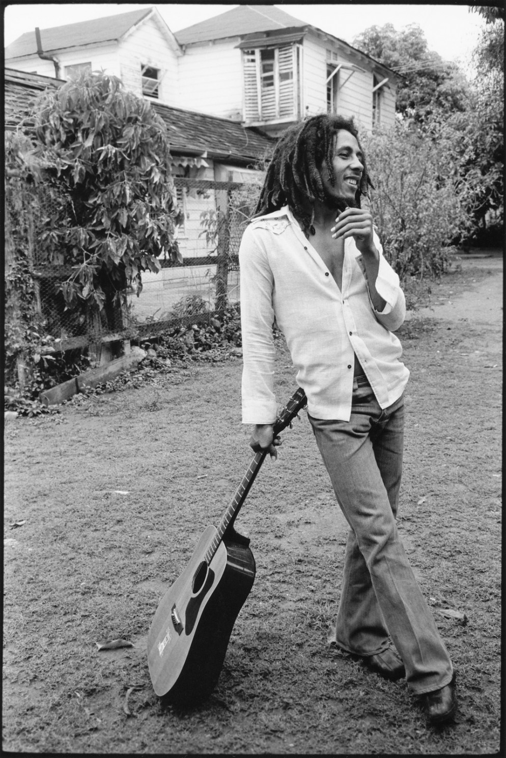 Bob Marley, Kingston, Jamaica, 1976 Burnett on Marley, whom he interviewed and photographed at Marley’s Kingston home: “I realized, in the midst of shooting these pictures, that I was hearing the voice of someone who was wise, someone who had wisdom. From a tough background to such poetry, it was amazing to see what this young man (he was a year older than me) was able to do.”