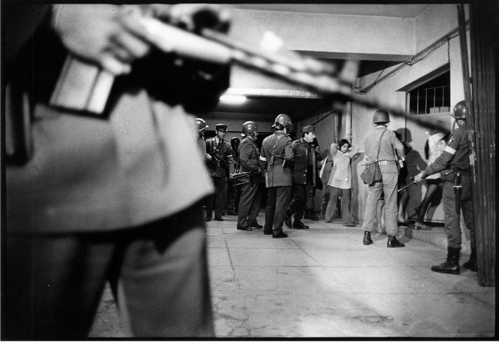 National Stadium, Santiago, Chile, 1973 During the Chilean coup d’état, prisoners were brought to the National Stadium for processing and interrogation. Burnett went back to visit the stadium last year with some of the former prisoners. “Everybody said, ‘it’s amazing they didn’t kill you,’” he says now of his presence there in 1973. “I didn’t even think about it. … You do have to have a pretty good sense of what your own capabilities are and how to operate. The world has gotten a whole lot more dangerous in the last 10 or 15 years, for sure. There used to be a little bit of protection with a camera, not much, but a little bit. Now you’re just increasingly a target as much as anything, and that’s terrible.”