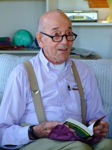  Ed Pelz at his home in Bennington, Vermont. Ed still reads voraciously, ever the inspirational student.