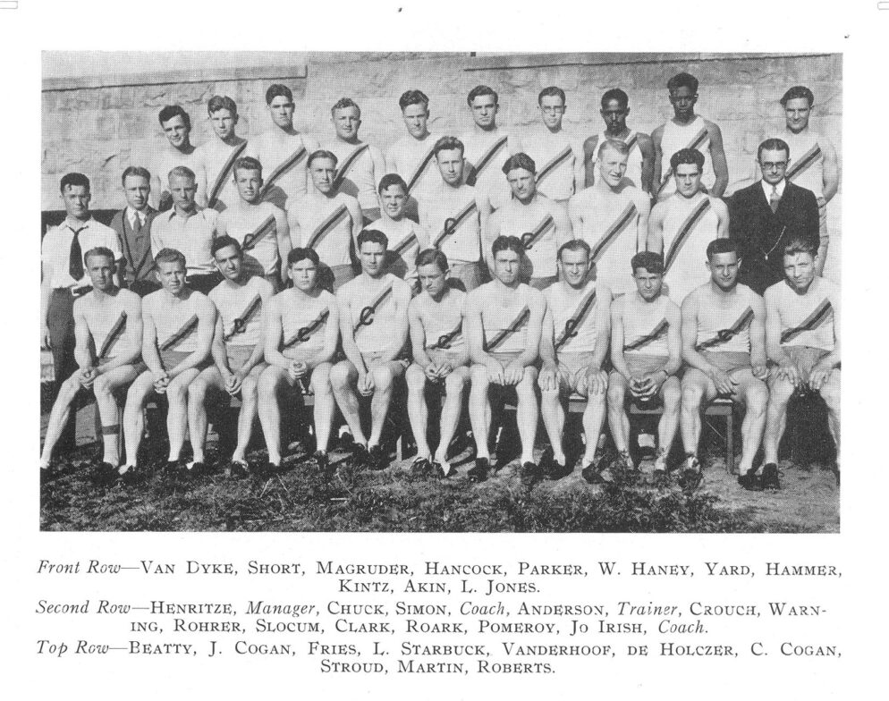 a historic photo of Colorado College athletes from 1930