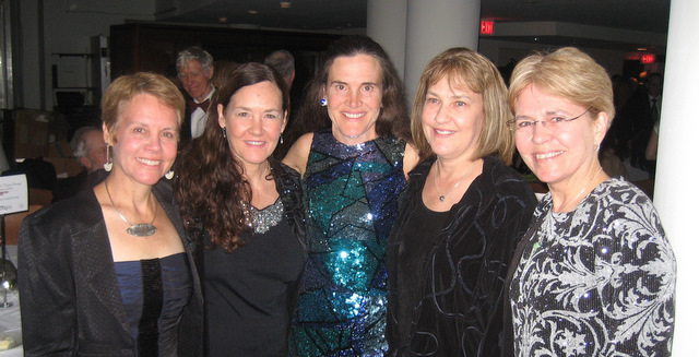 The Lubchenco sisters gathered for a reunion at President Obama’s inauguration. Posing for a photo at the Environment and Clean Energy (“Green”) Ball, are (left to right) Peggy ’77, Annette ’73, Carolyn ’80,  Mary ’75, and Jane ’69.  Jane Lubchenco had just been appointed head of the National Oceanic and Atmospheric Administration.   