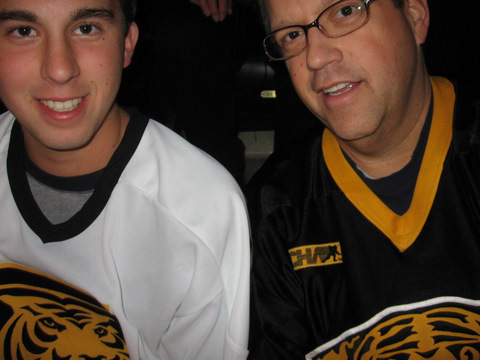 Brad Friedman ’82 and his son Brandon cheered on the Colorado College hockey team at the CC vs. North Dakota series in North Dakota. “The temperature of -17 degrees felt even colder inside … when CC lost in overtime,” Brad says. “The Saturday game ended in a tie, with the Friedmans spending their time combing popcorn out of their hair and wringing out beer that was ‘accidently’ spilled on their jackets. Even so, the trip was a blast, and Brandon got to miss two days of school!” 