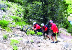 Robert Redwine ’71 participated in the Adventure TEAM Challenge (formerly the Real Deal) in Vail, Colo. Rob took on the challenge with two disabled athletes. Teams were comprised of three able-bodied athletes and two people with disabilities, one of whom had to be non-ambulatory (a paraplegic athlete). Athletes participated in events on mountain bikes, in rafts, and on foot.
