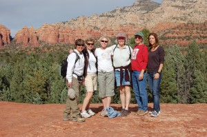 Friends from the Class of ’79 gathered for a reunion in Sedona, Ariz., in October 2009; from left, Nancy Levit, Linda Snow Martin, Sue Sonnek Strater, Kathy Loeb, Deb Parks Palmisane, and Julie Edelstein Best.