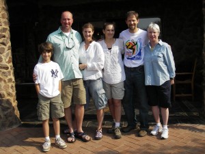 Jeffrey Blair ’88 and family met Rob Leigh ’87 and family in South Africa.