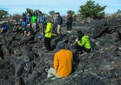 geology class in the field