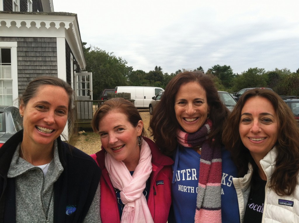 Meredith Eppel Jylkka ’88 hosted a mini-reunion on Martha’s Vineyard over Columbus Day weekend. Susan Lieberman Goodwin ’88 traveled from Washington, D.C., Hope Higbie Philson ’88 came from New Hampshire and Ginny Sisson ’88 came from Connecticut. From left: Philson, Sisson, Goodwin, and Jylkka.