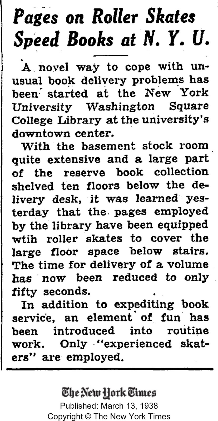 New York Times Pages On Roller Skates (1)