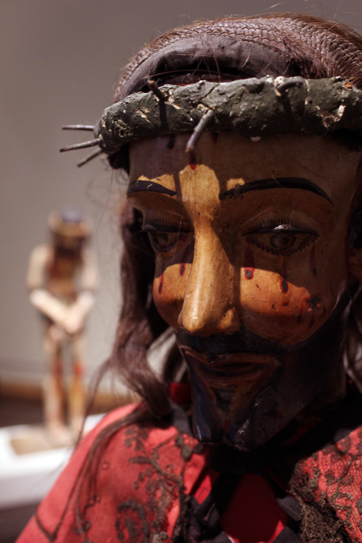 Detail of Jesus Nazarene, Bulto, 50"x25"x13", Collection of the Colorado Springs Fine Arts Center, TM1605